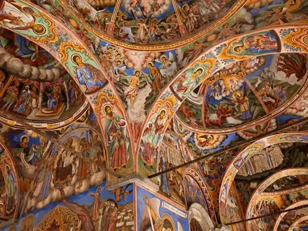 Frescos en el Monasterio de Rila